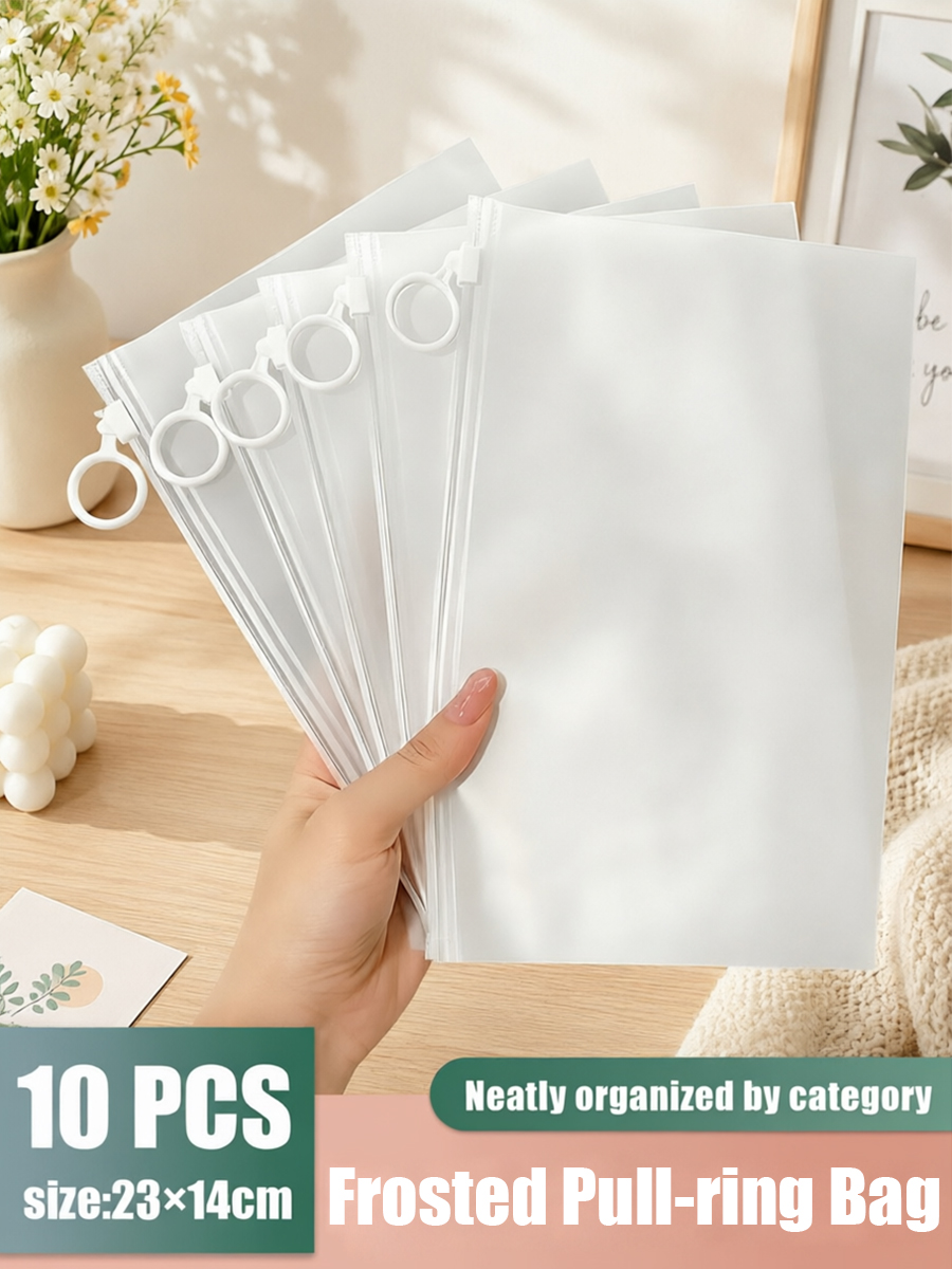 Tech Accessories Travel Bag - 10/20pcs Frosted Waterproof Zipper Bag Portable