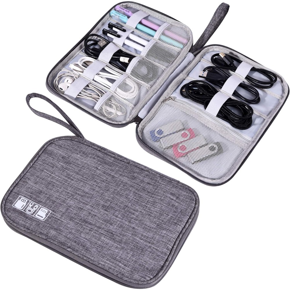 Tech Accessories Case - Electronics Organizer Bag Waterproof Carrying Pouch