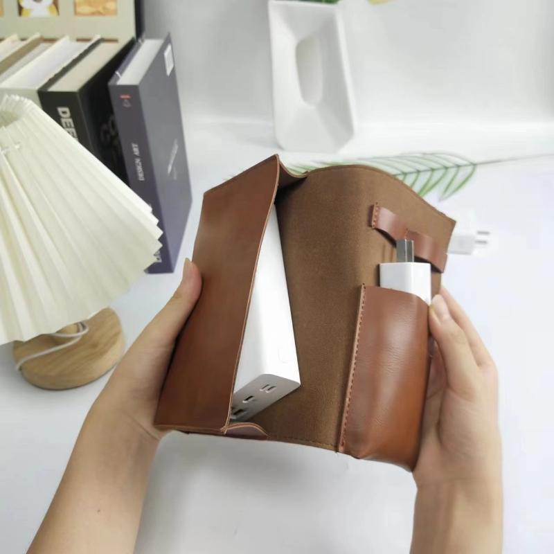 Tech Accessories For Travel - 1PC PU Leather Multi-Compartment Organizer Portable