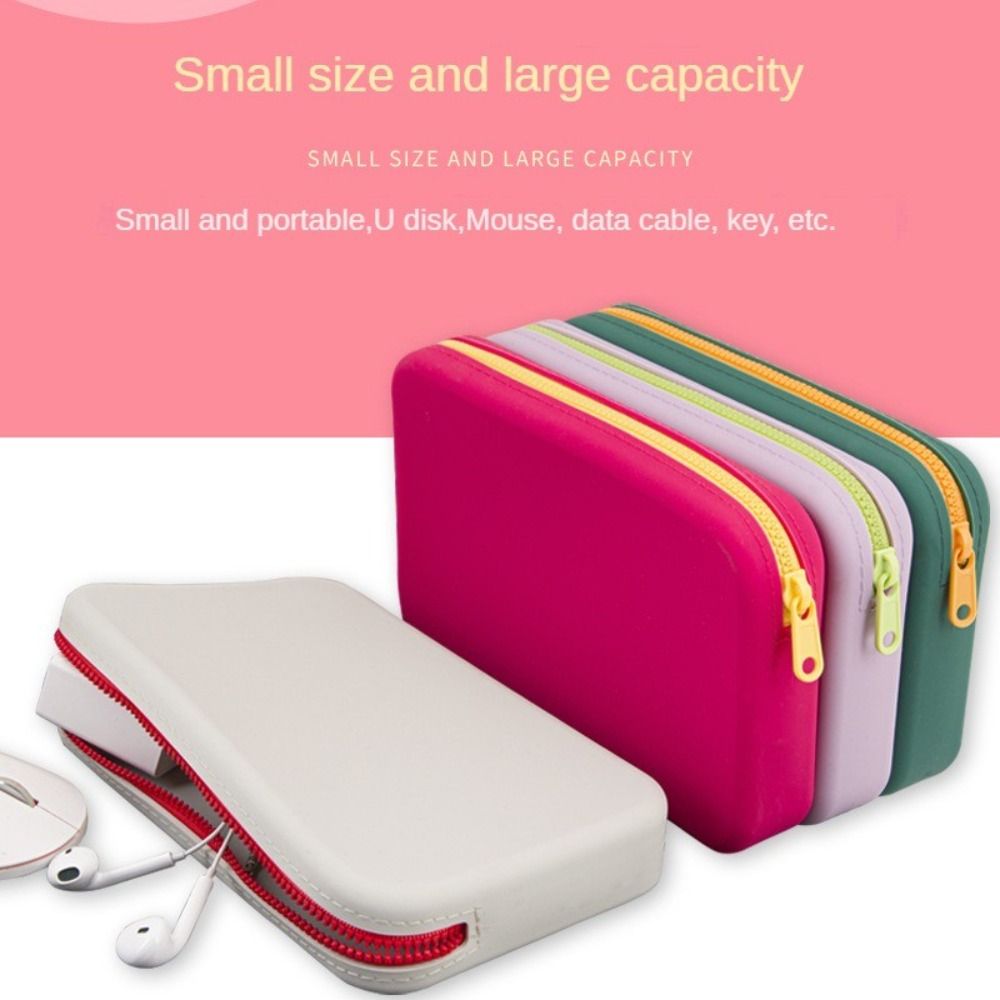 Small Square Silicone Cosmetic - Tech Accessories Travel Bag review and price