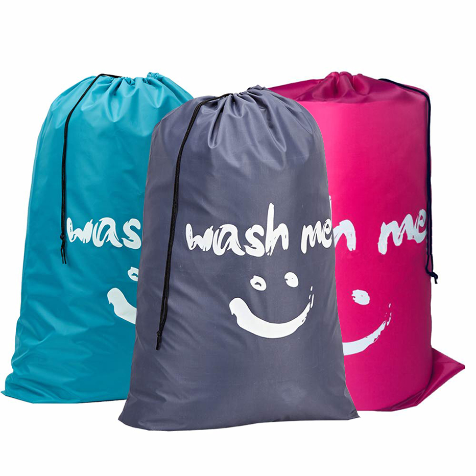 Smile Shape Nylon Laundry Bag  - Tech Accessories Travel Bag review and price