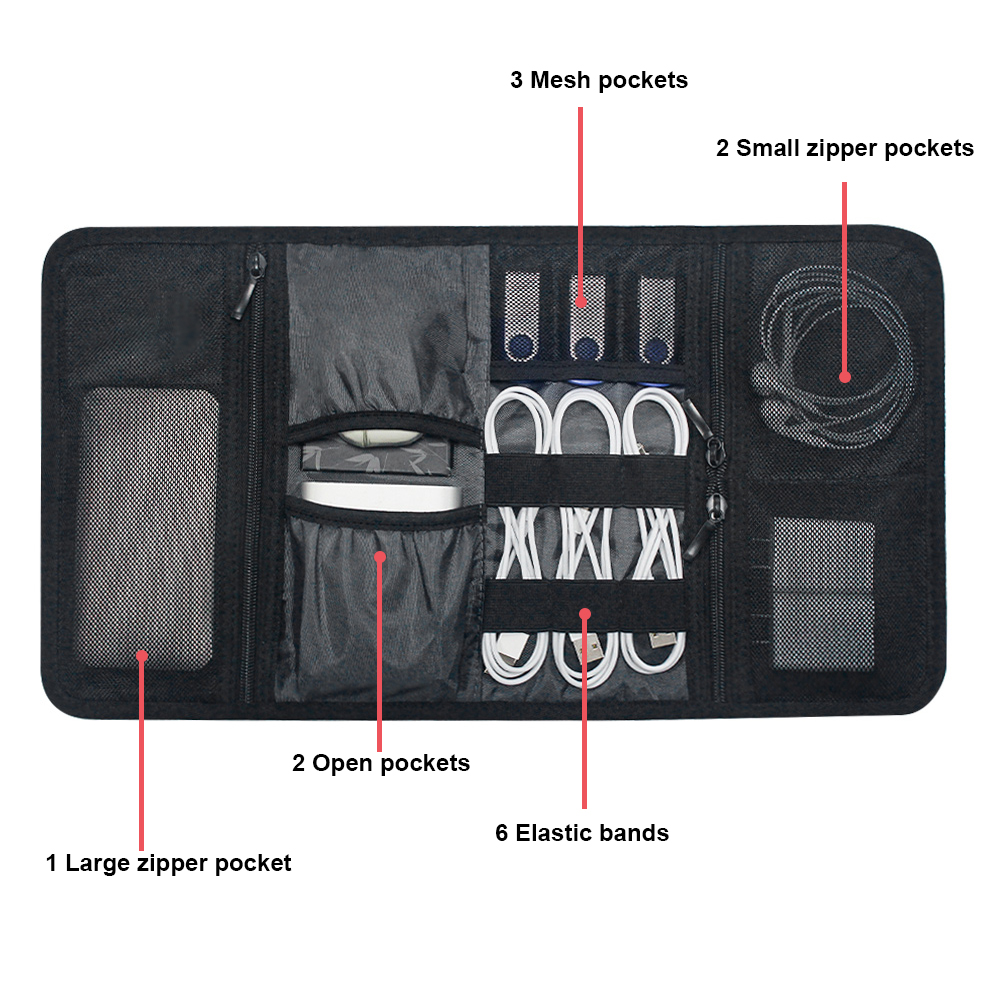 Tech Organizer Bag Cable Stora - Tech Accessories Case review and price