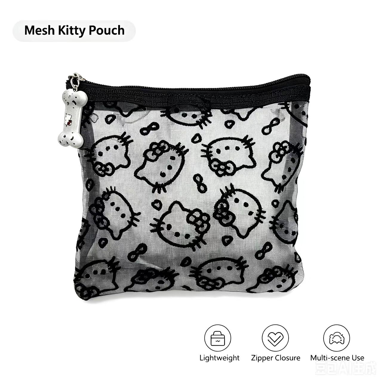 Mesh Cosmetic Bag Transparent  - Tech Accessories Travel Bag review and price