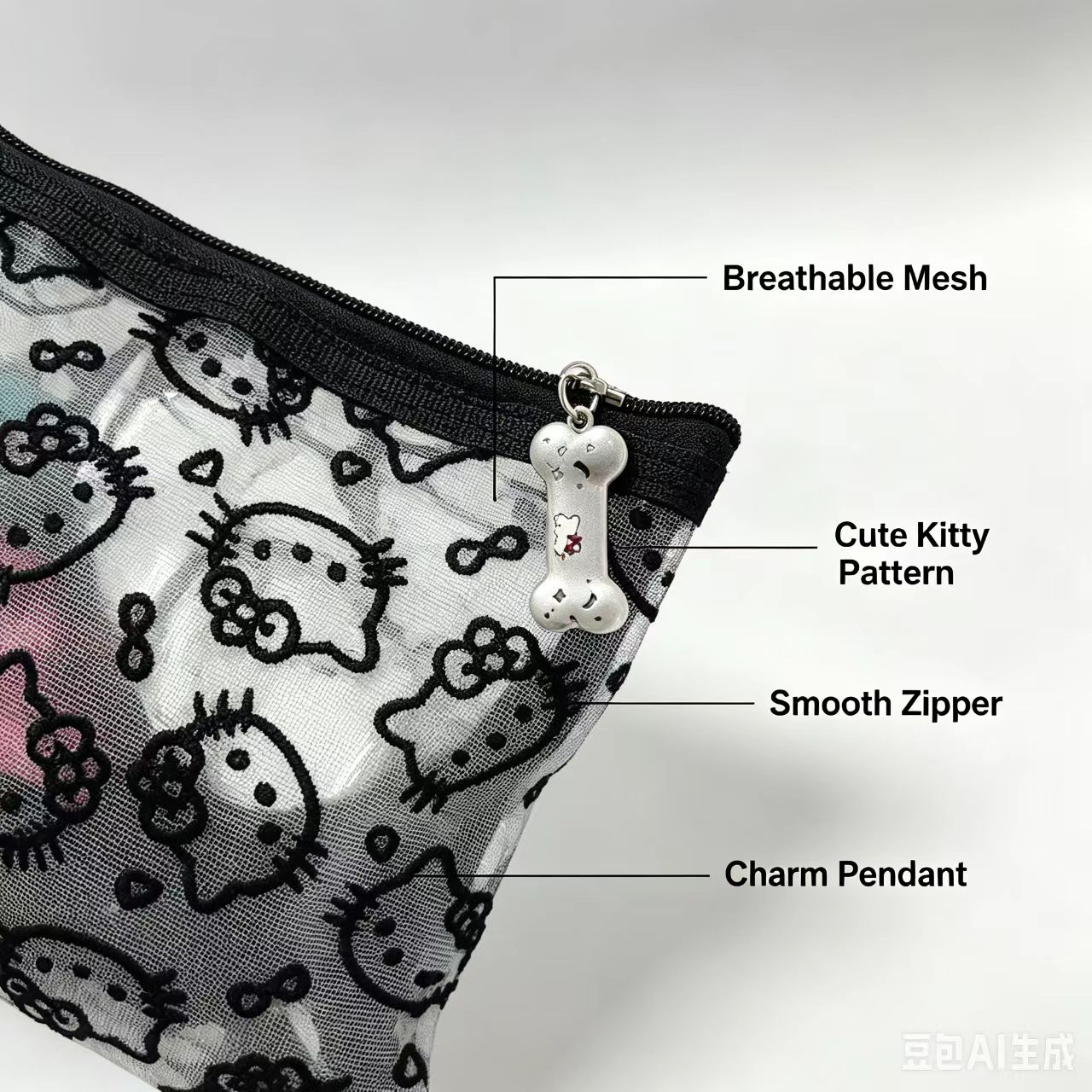 Mesh Cosmetic Bag Transparent  - Tech Accessories Travel Bag review and price